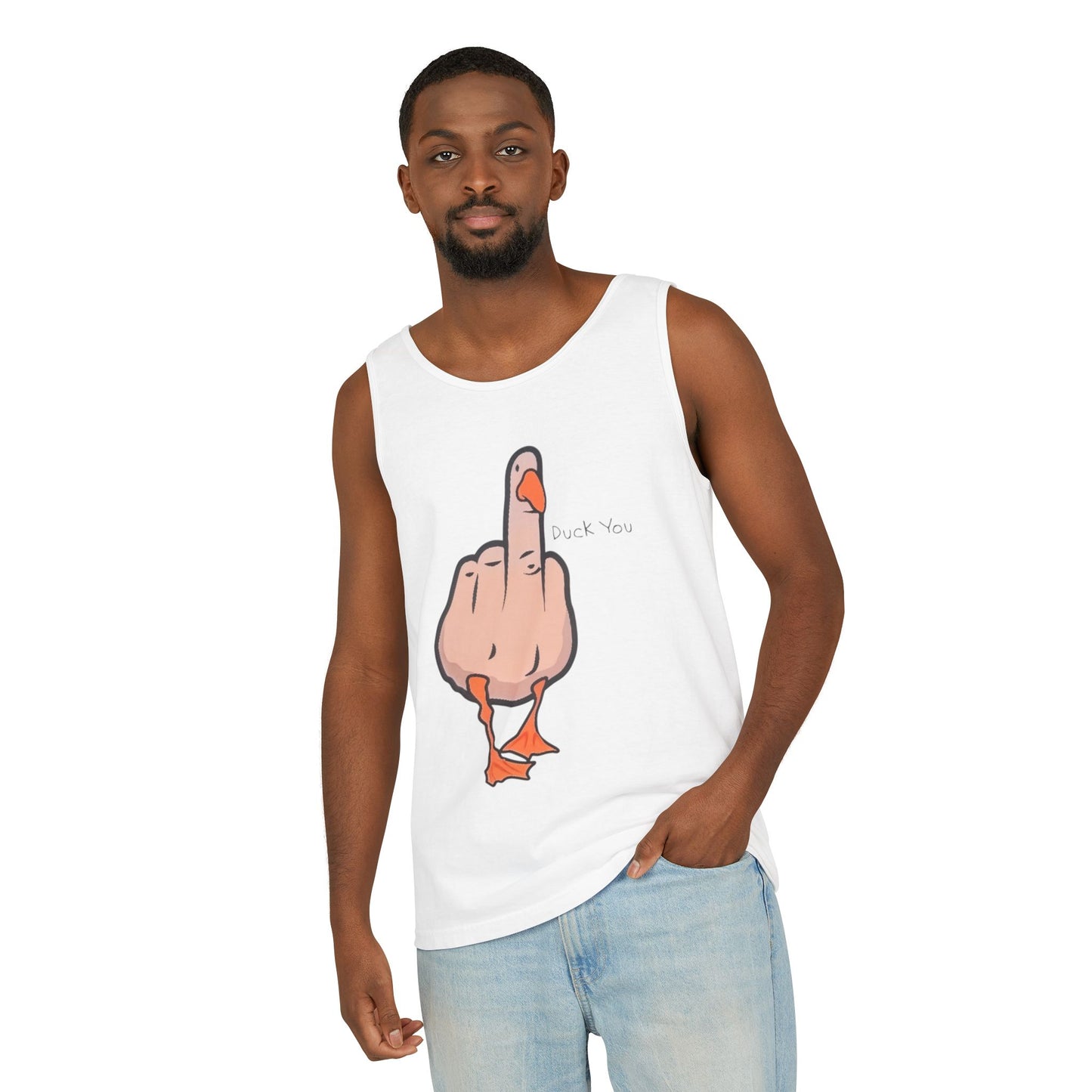 Funny Goose Tank Top, Unisex Summer Top, Casual Graphic Shirt, Gift for Friends, Humor Shirt, Relaxed Fit Tank